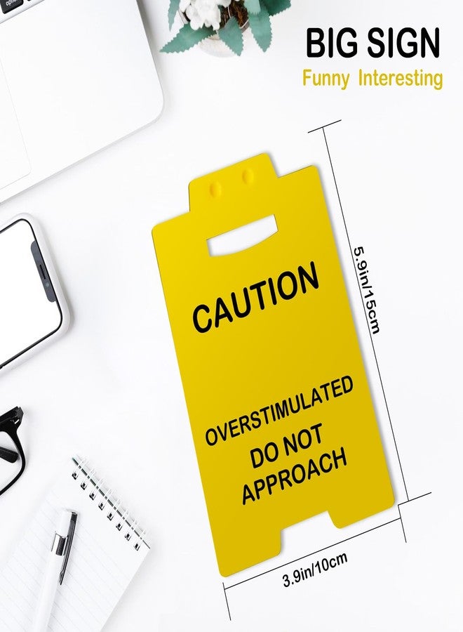 Joyline Caution Overstimulated Desk Sign - Funny Office Prank Gifts for Coworkers, Teammates, Employees & Boss Humorous Warning Sign for Desk Decor Stress Relief Office Accessories - Image 4